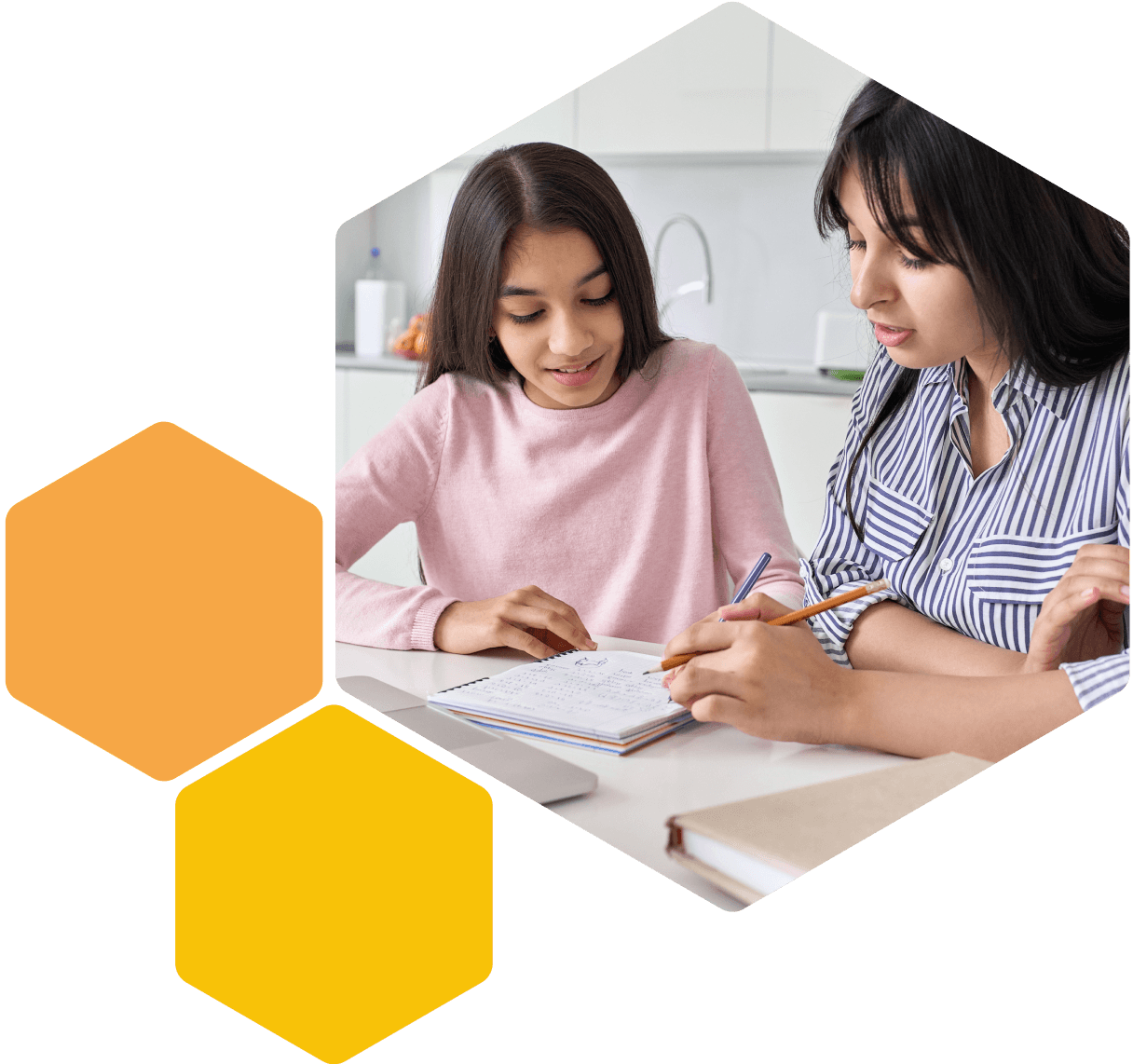 Image of a teacher working with a young person