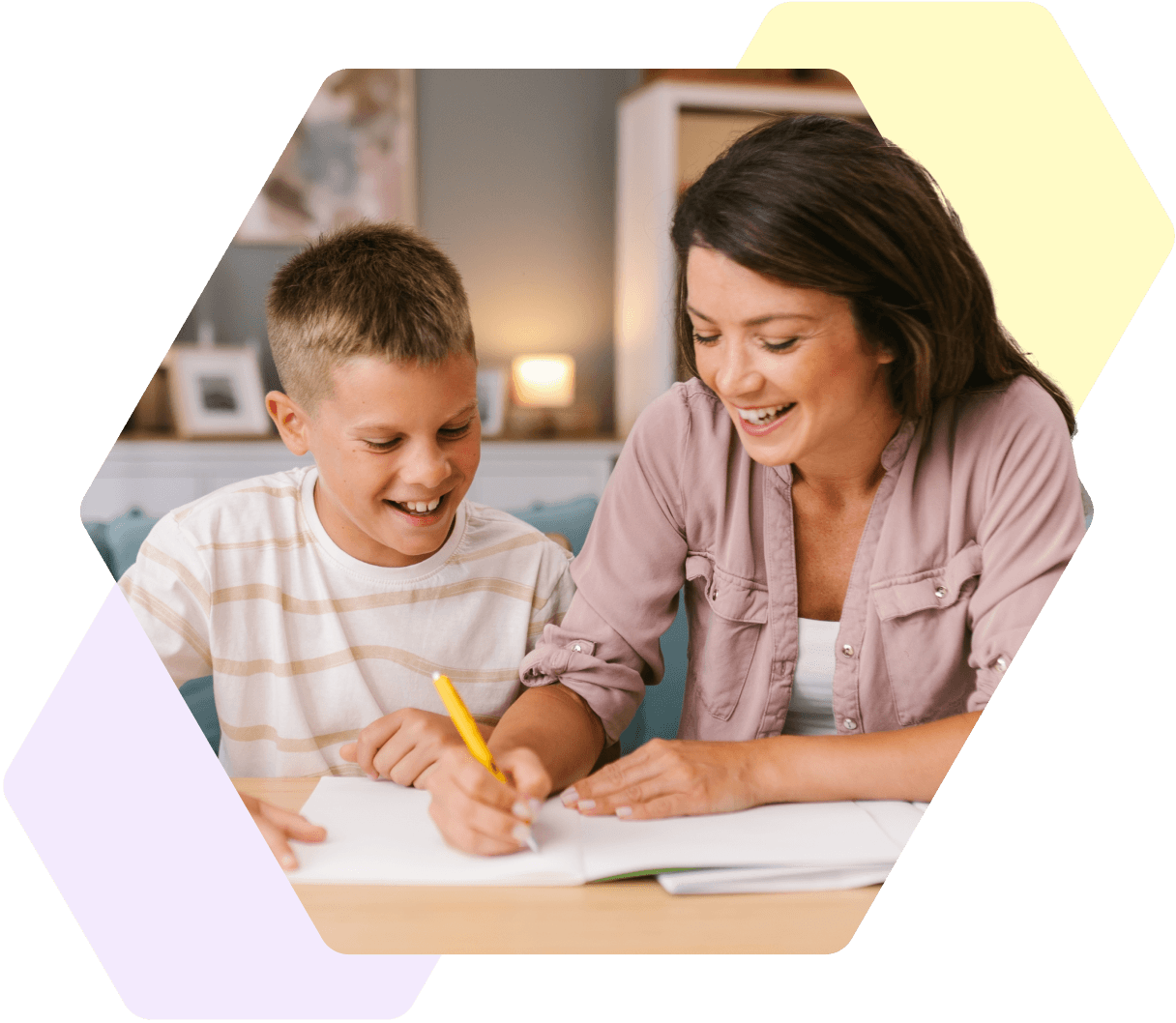 Image of a teacher helping a young person